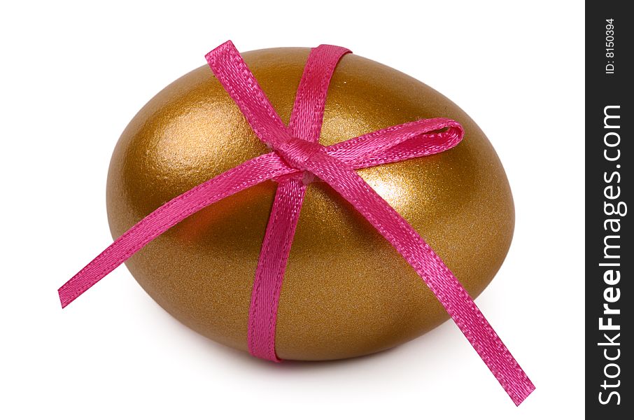 Golden egg, concept of Making Money with bow