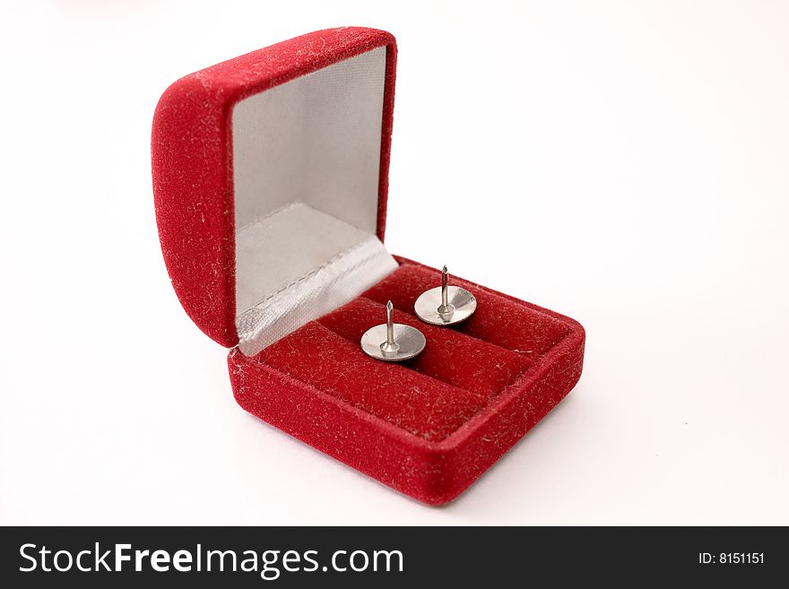 Box for two rings with buttons