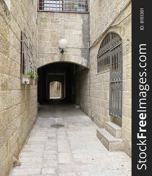 On steet of Jerusalem, city Israel