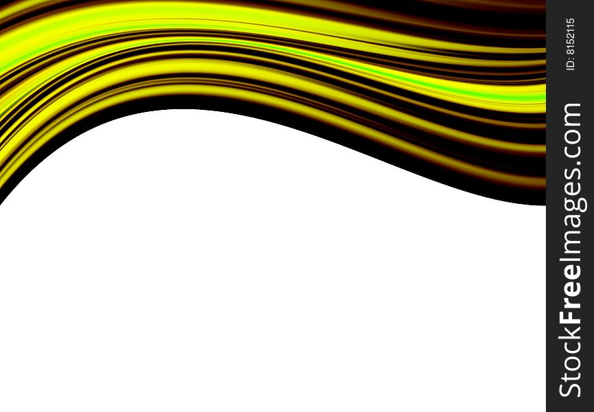 Yellow and brawn contrast illustration. wave design