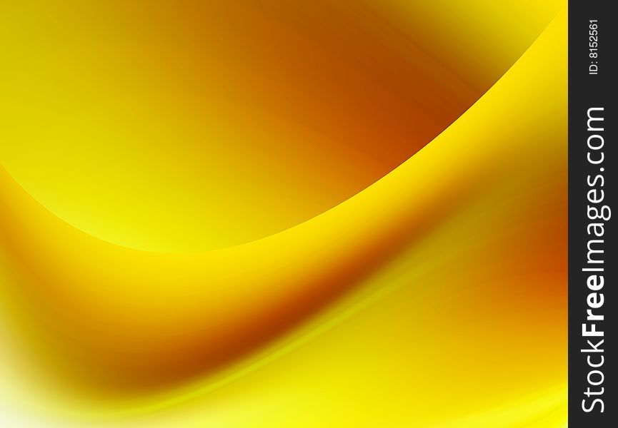Yellow dynamic waves. abstract illustration with light effects. Yellow dynamic waves. abstract illustration with light effects