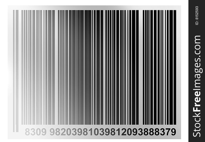 Bars code with numbers on white background. Bars code with numbers on white background