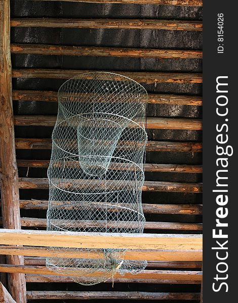 Fishing tackle on an attic