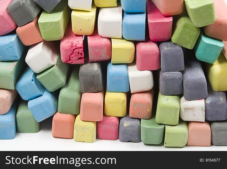 Set of colored chalk