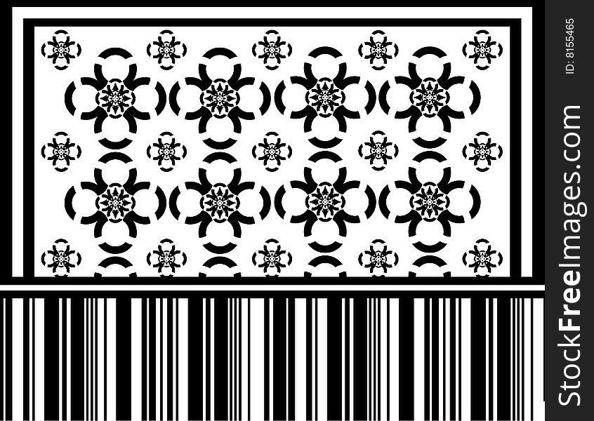 Bar code retro wallpaper