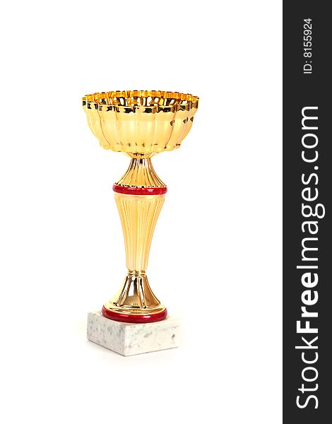 Trophy isolated on white background