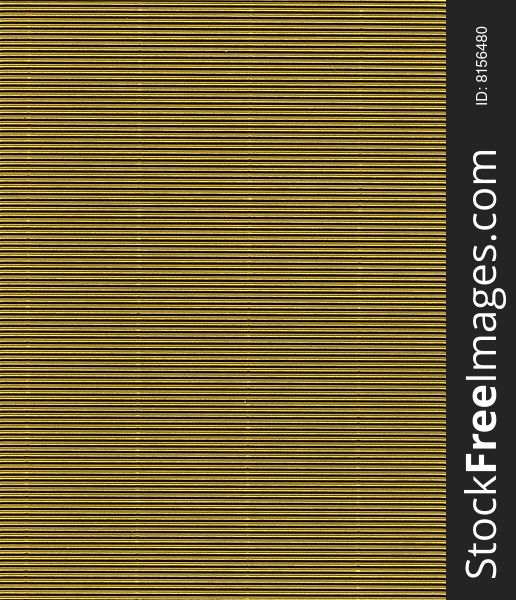 High resolution image of gold corrugated card for craft projects.