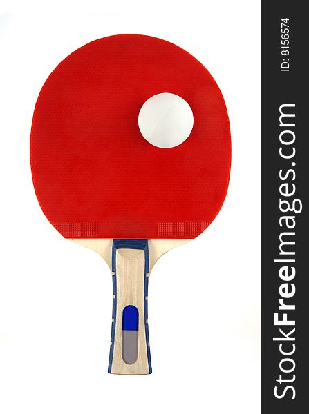 A red table tennis racket,shallow DoF