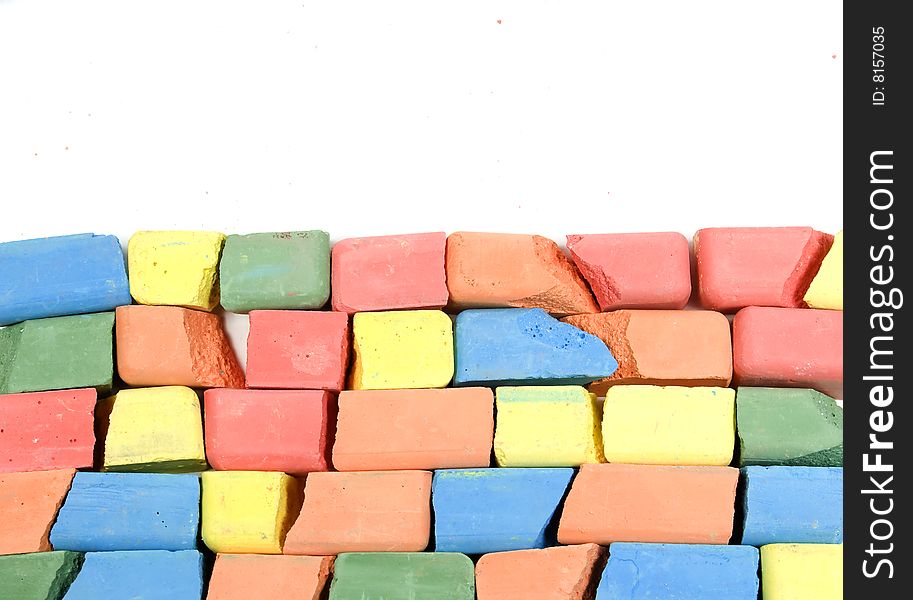 Set of colored chalk