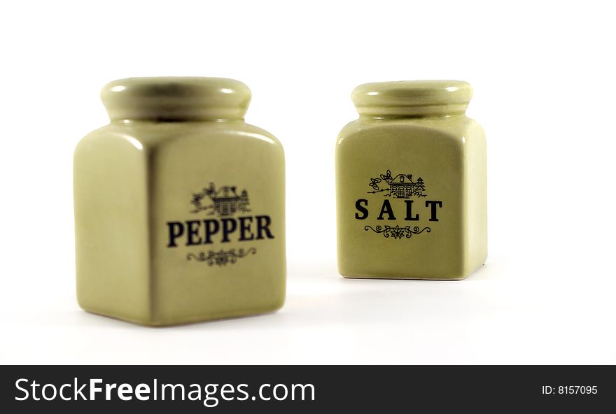 Salt and Pepper isolated on a white background