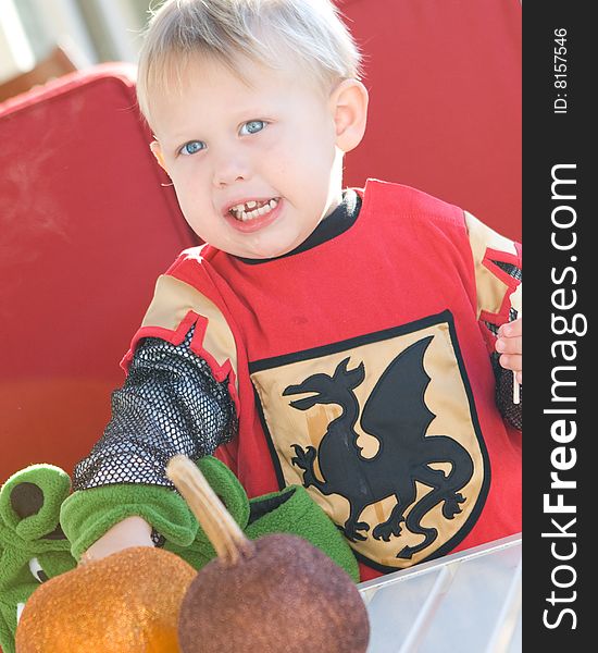 Boy in his halloween costume. Boy in his halloween costume