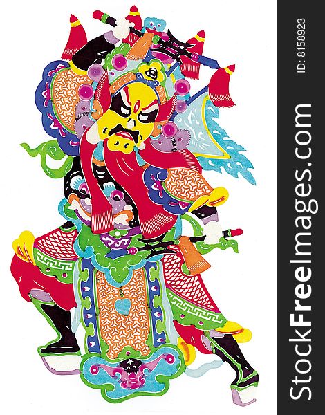 Characteristics of chinese folk art, paper cutting, in china Hebei, yuxian