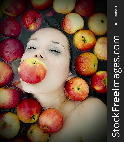 Girl In Apples