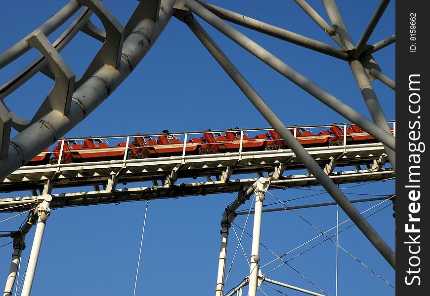The park's roller coaster start