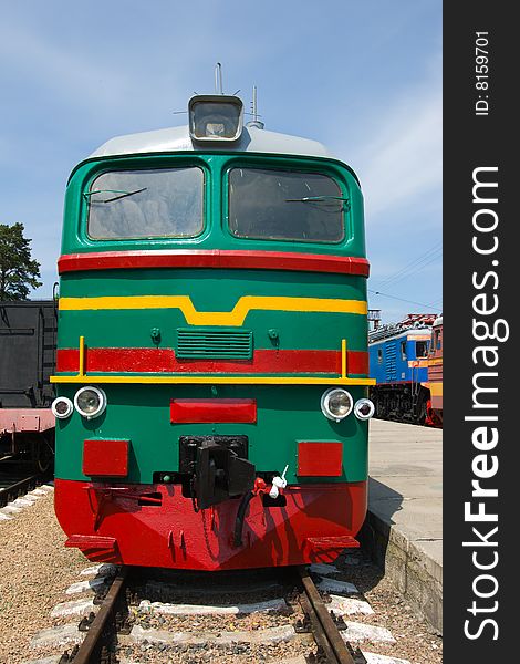 View on front of locomotive
