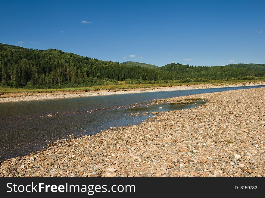 River in the mountains landscape