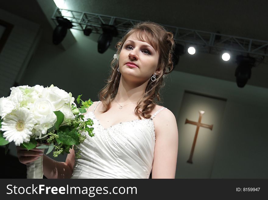 Bride in church