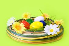 Easter Eggs In The Nest Stock Image Easter Eggs In The Nest Stock Image