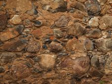 Wet Stony Wall Royalty Free Stock Photography