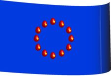 Flag Of The European Union With 3D Eggs Stock Photos