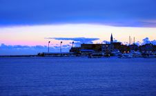 Twilight Seaside Montenegro Royalty Free Stock Photos Twilight Seaside Montenegro Royalty Free Stock Photos