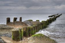 Pier On Beach Royalty Free Stock Images Pier On Beach Royalty Free Stock Images