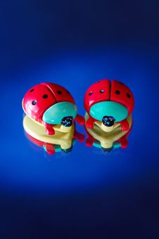 Two Ladybirds Stock Image