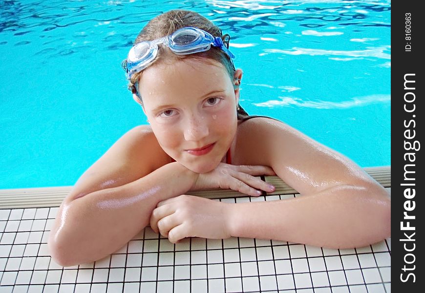 Girl portrait after swim