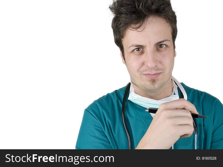 Young doctor with reassuring look