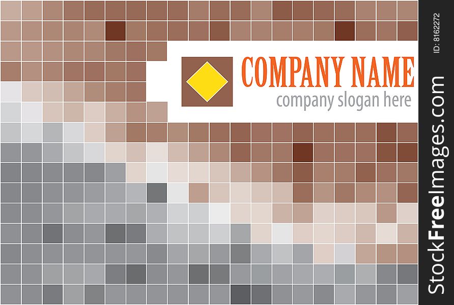 Brown and gray template with pace for company name. Brown and gray template with pace for company name