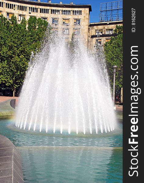 Fountain In Center Of Belgrade