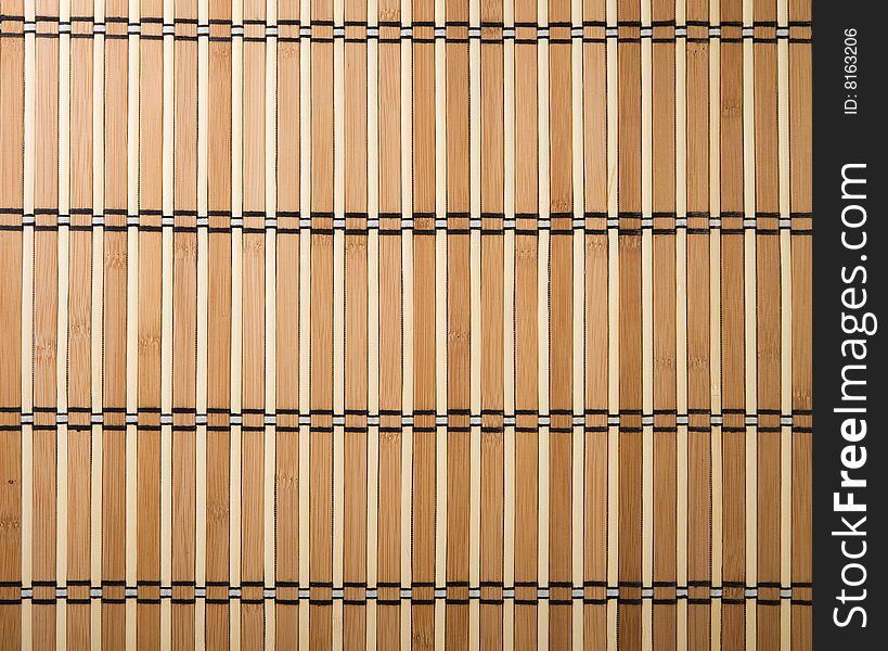 Close up of bamboo mat background