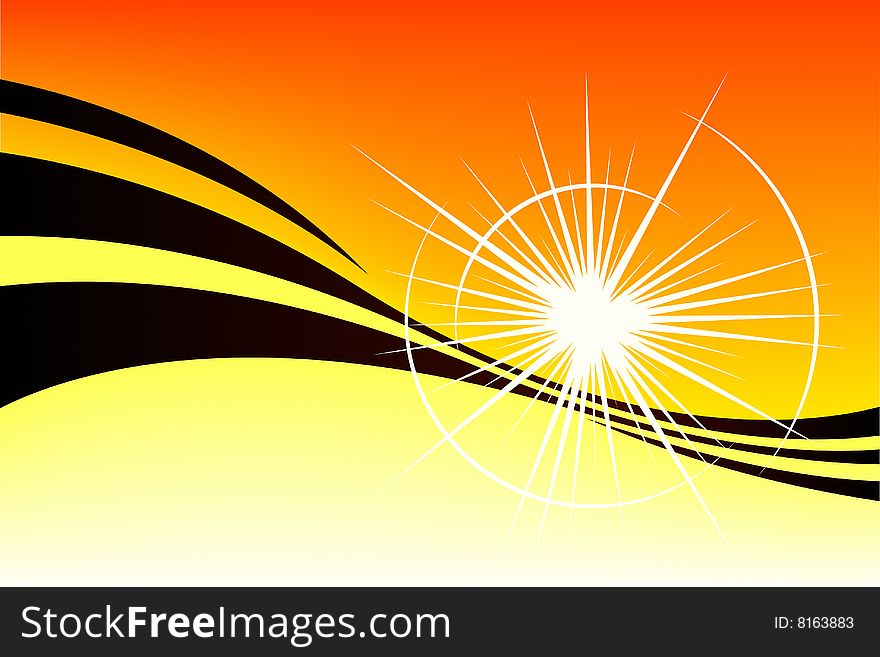 Vector illustration of Abstract Orange