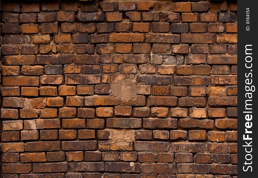 Old wall from a red brick