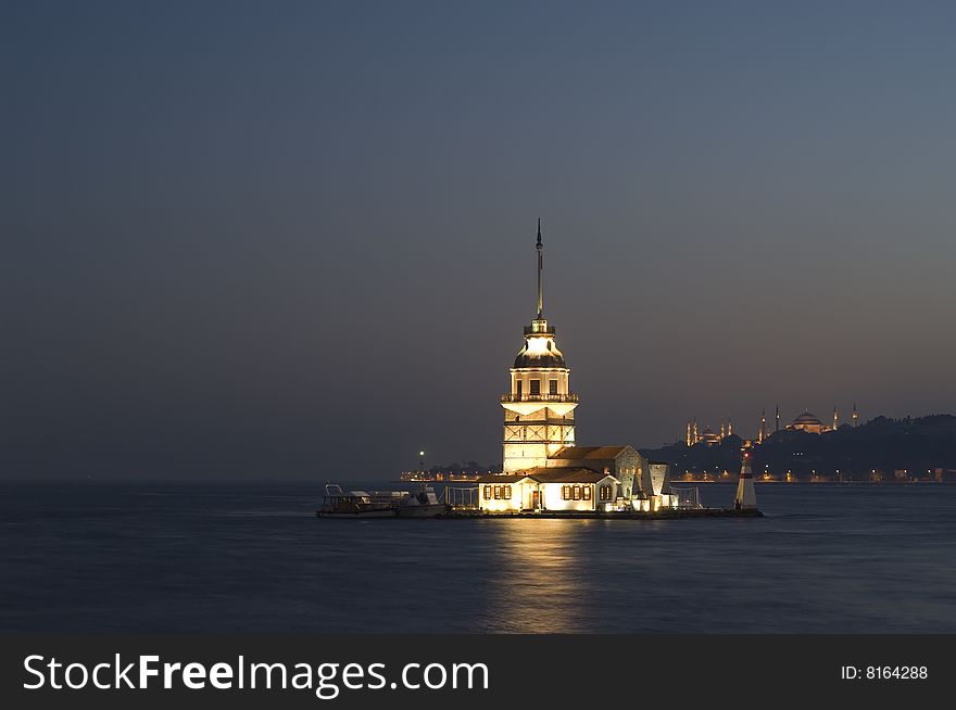 Maiden's Tower in Istanbul. Turkey