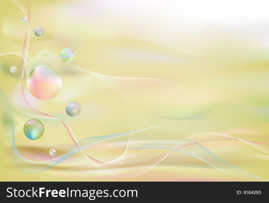 Abstract colored background with color bubble lines and waves. Abstract colored background with color bubble lines and waves