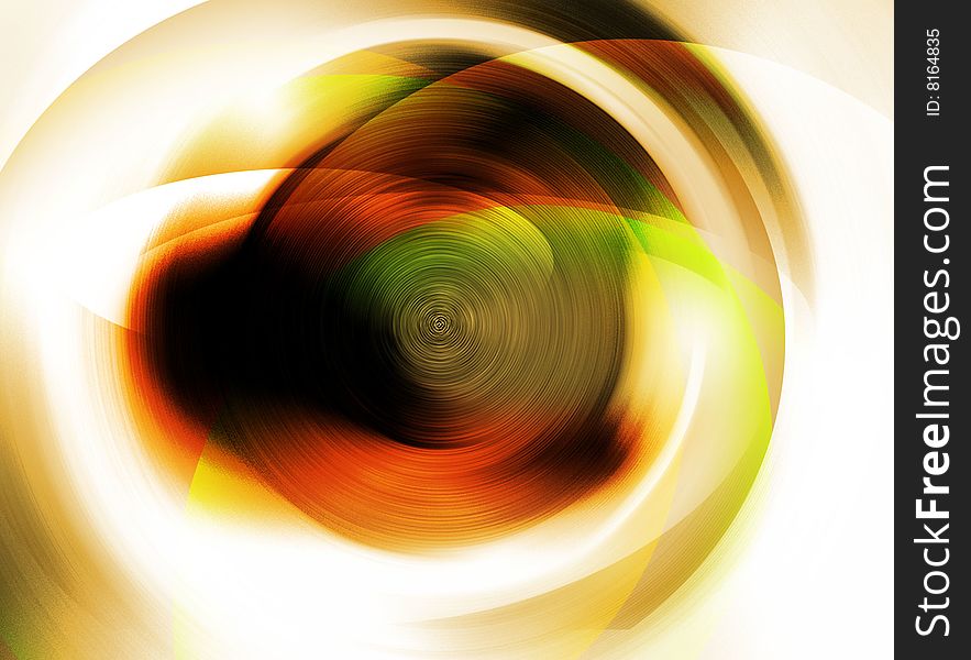 Orange and yellow forms with blur. Orange and yellow forms with blur