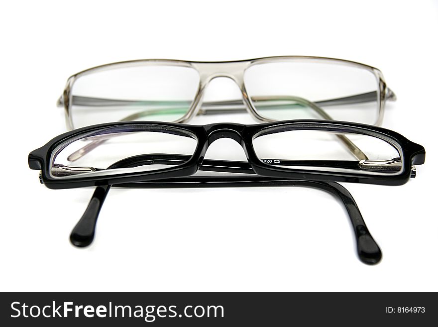 An image of a pair of glasses over white