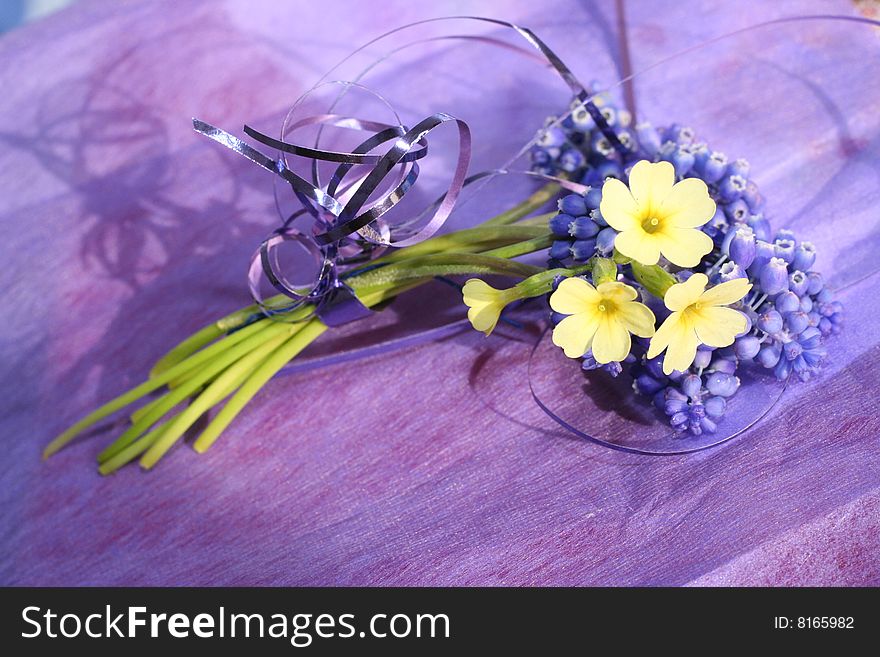 Spring bouquet in lilac