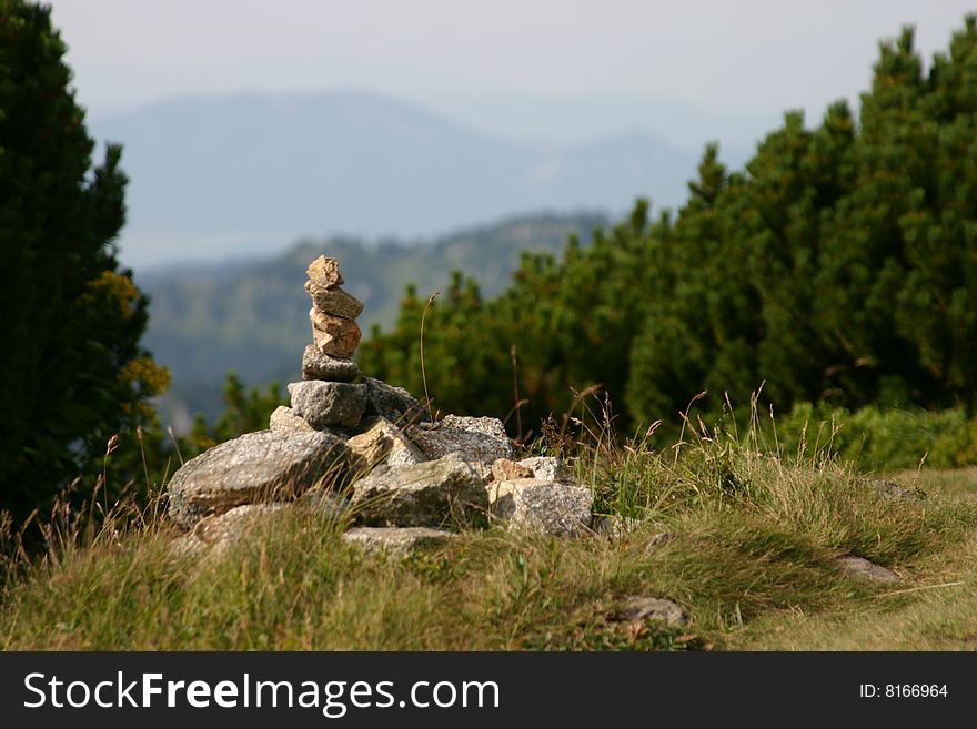 Help for wayfarer in Slovak mountains. Help for wayfarer in Slovak mountains