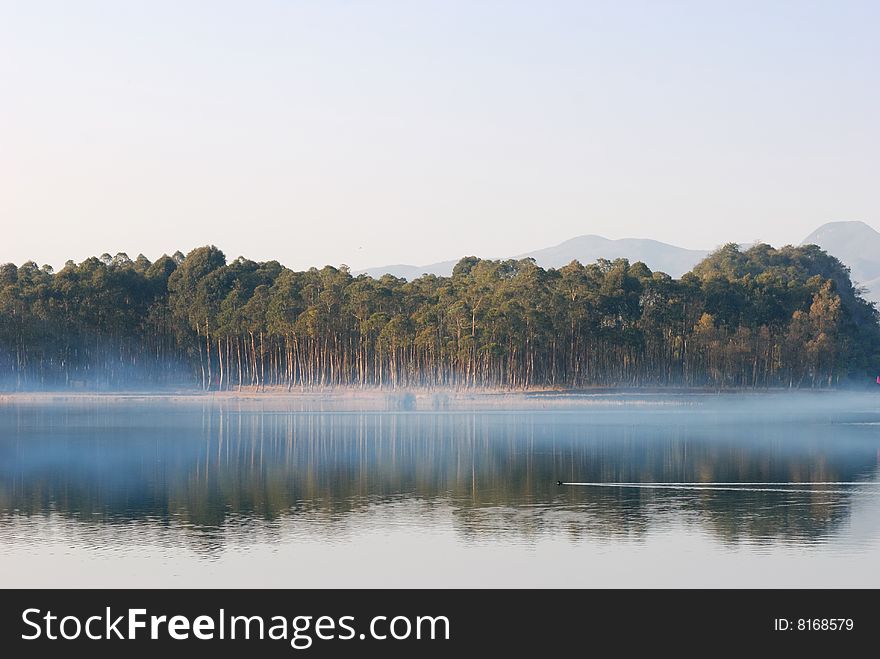 Has the fog lake, looks like the deity housing the place