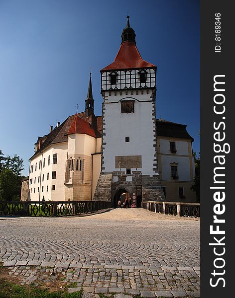 Water castle Blatna in south Czech republic