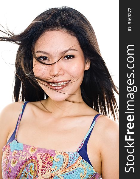 Young Woman Happy Face Expression