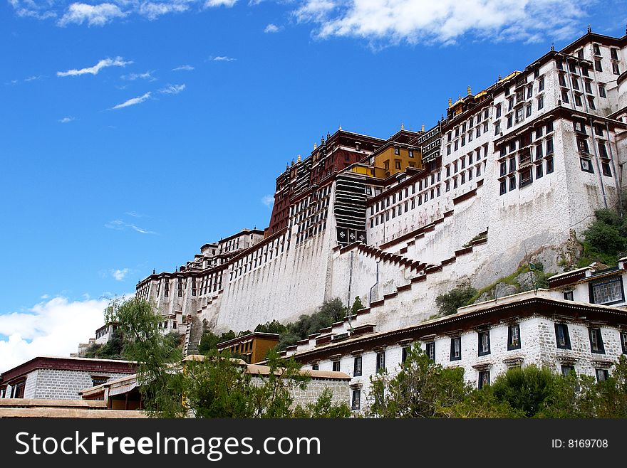 Asia, China, Tibet, Lhasa, Potala Palace. Sacred palace. God dense palace. Asia, China, Tibet, Lhasa, Potala Palace. Sacred palace. God dense palace.