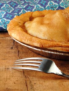 Apple Pie With Fork Stock Photography Apple Pie With Fork Stock Photography