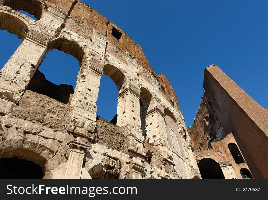 The gorgeous Roman colosseum, Rome, Italy. The gorgeous Roman colosseum, Rome, Italy