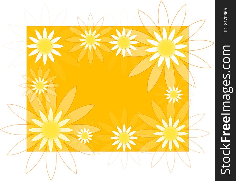 Yellow ox-eye flower postcard