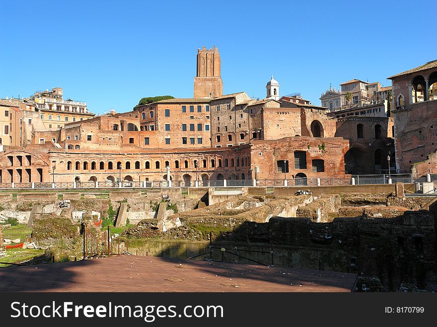 The Fori in Rome, archaeological zone