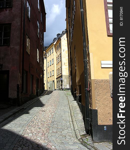 Old narrow streets of Stockholm