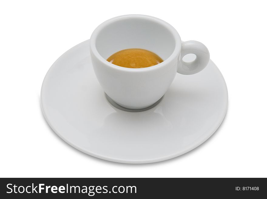 Coffee cup, espresso. Isolated on white